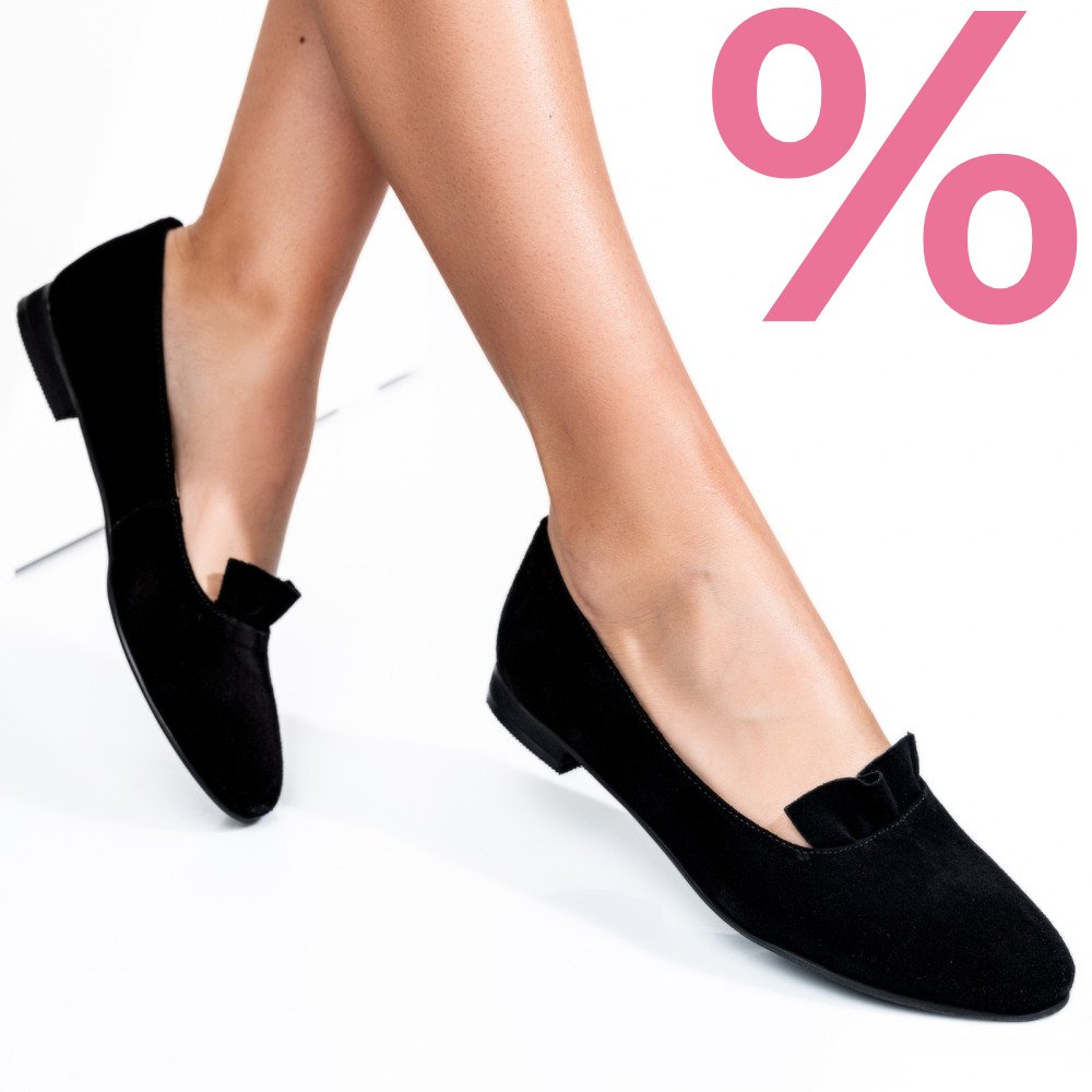 BALERINI NEGRI PIELE NATURALA INTOARSA 3S7704
