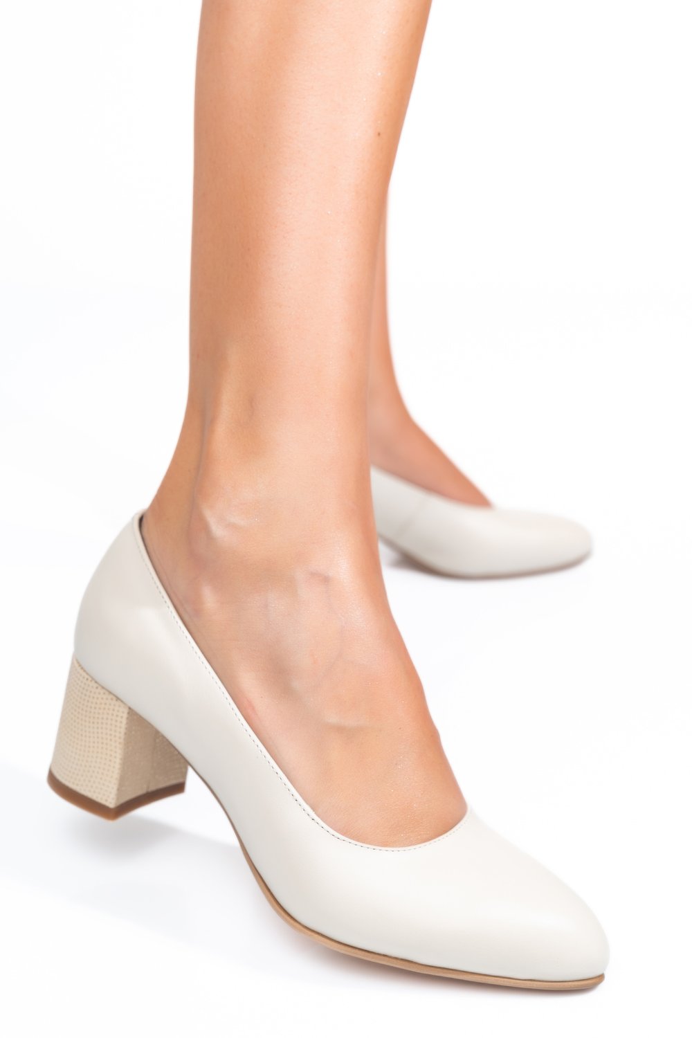 PANTOFI BEJ PIELE NATURALA 5S77600