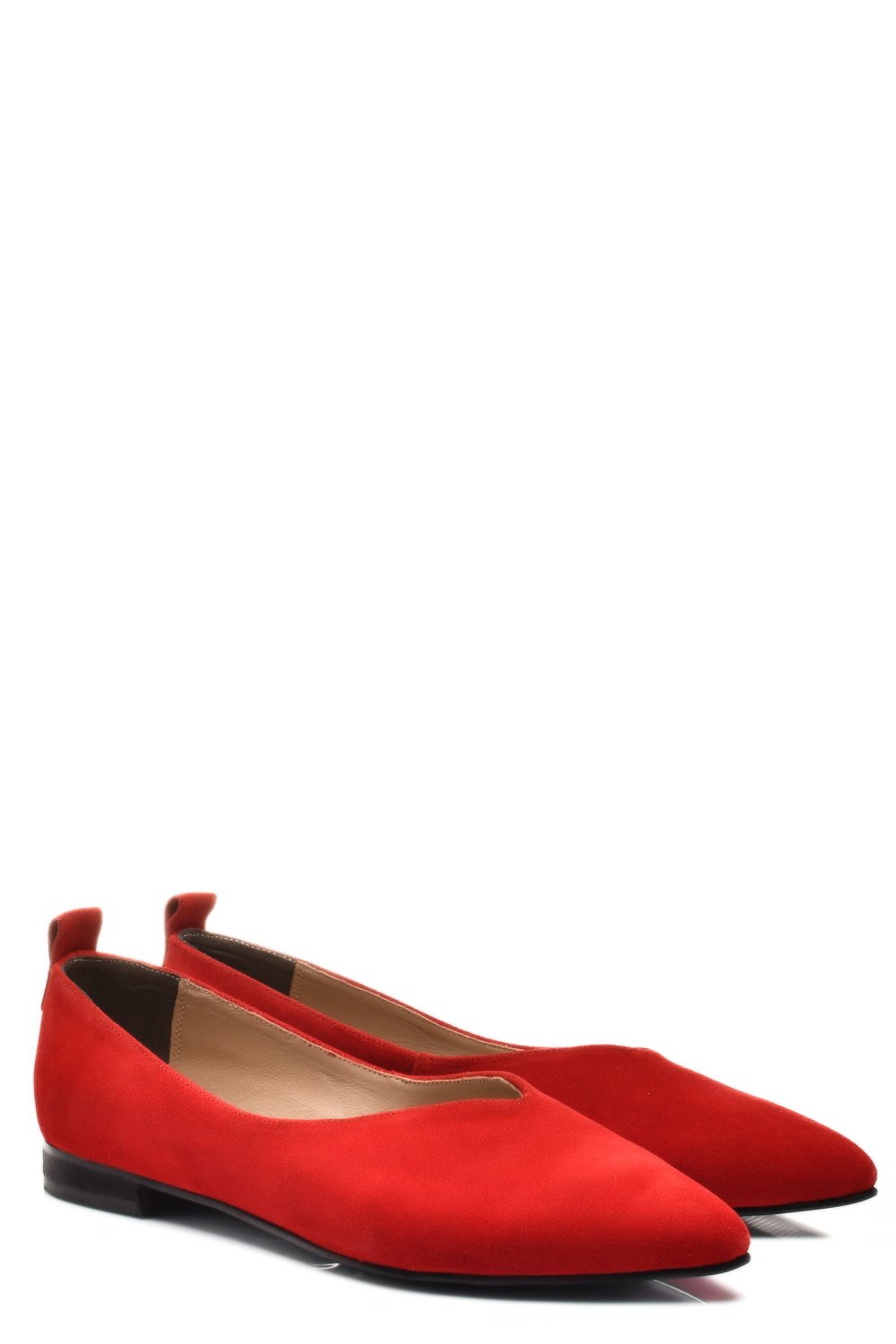 BALERINI ROSII PIELE NATURALA INTOARSA 3S7733LIB