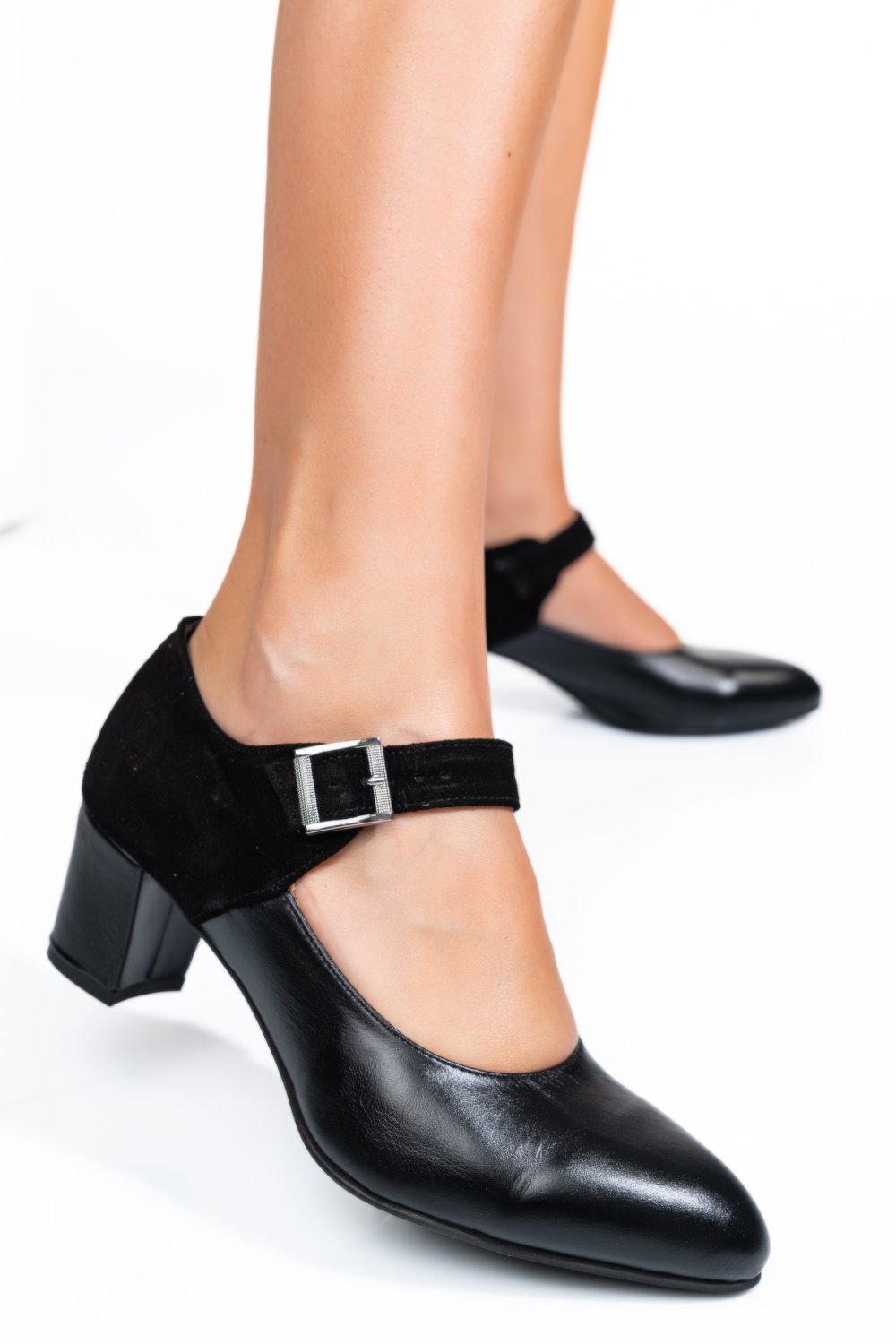 PANTOFI NEGRI PIELE NATURALA 1PC524