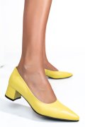PANTOFI GALBENI PIELE NATURALA 1PC410