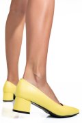 PANTOFI GALBENI PIELE NATURALA 1PC410