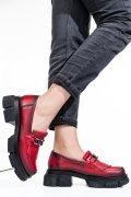MOCASINI ROSII PIELE NATURALA 1S7726324