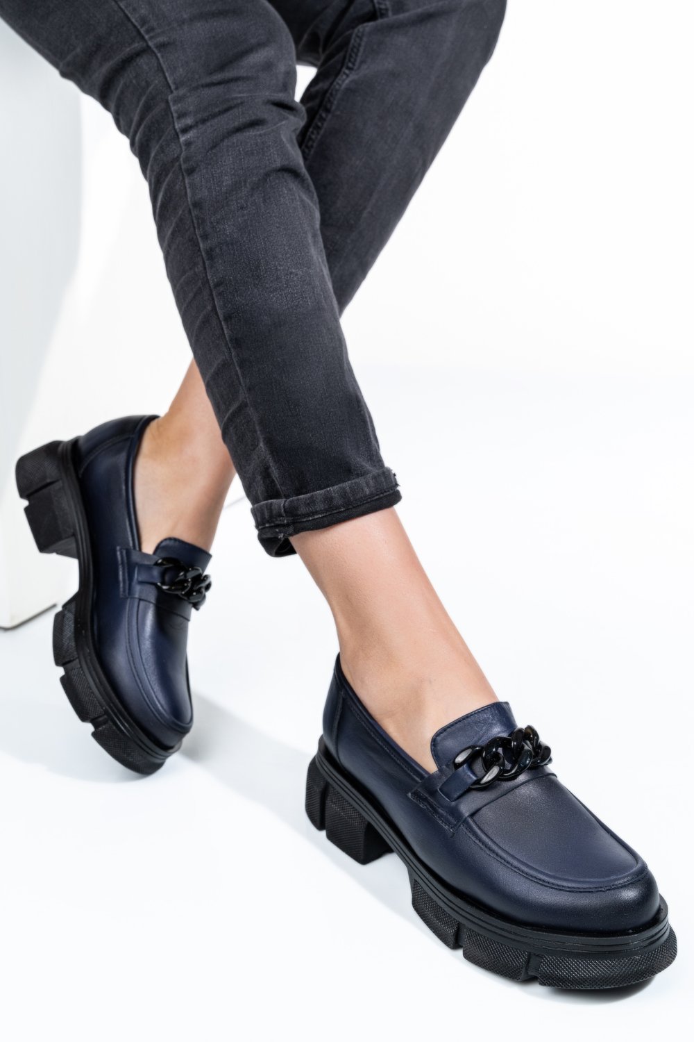 MOCASINI BLEUMARINPIELE NATURALA 1S7726224