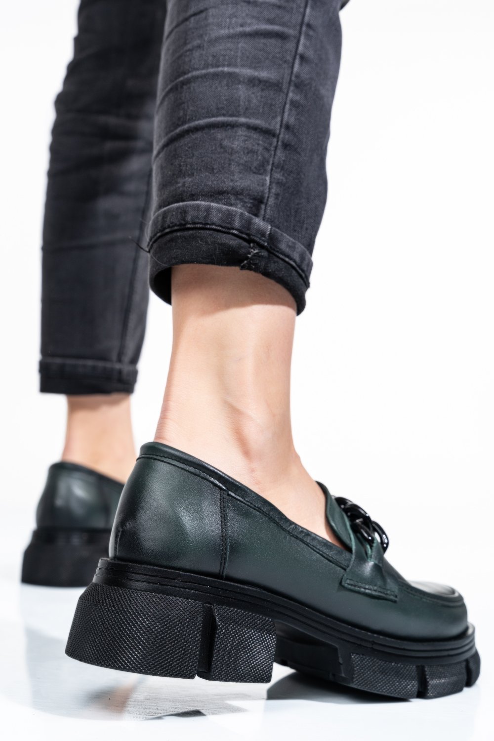 MOCASINI VERZI PIELE NATURALA 1S7726252