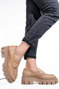 MOCASINI BEJ PIELE NATURALA E2325710