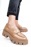 MOCASINI BEJ PIELE NATURALA E2325710