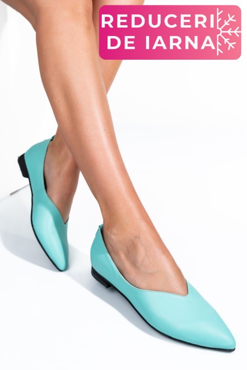 Balerini turcoaz piele naturala 3s7733lib