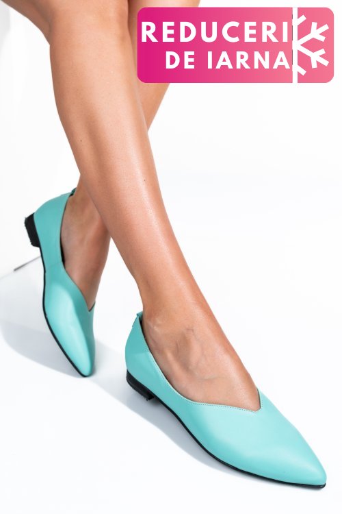 Balerini turcoaz piele naturala 3s7733lib