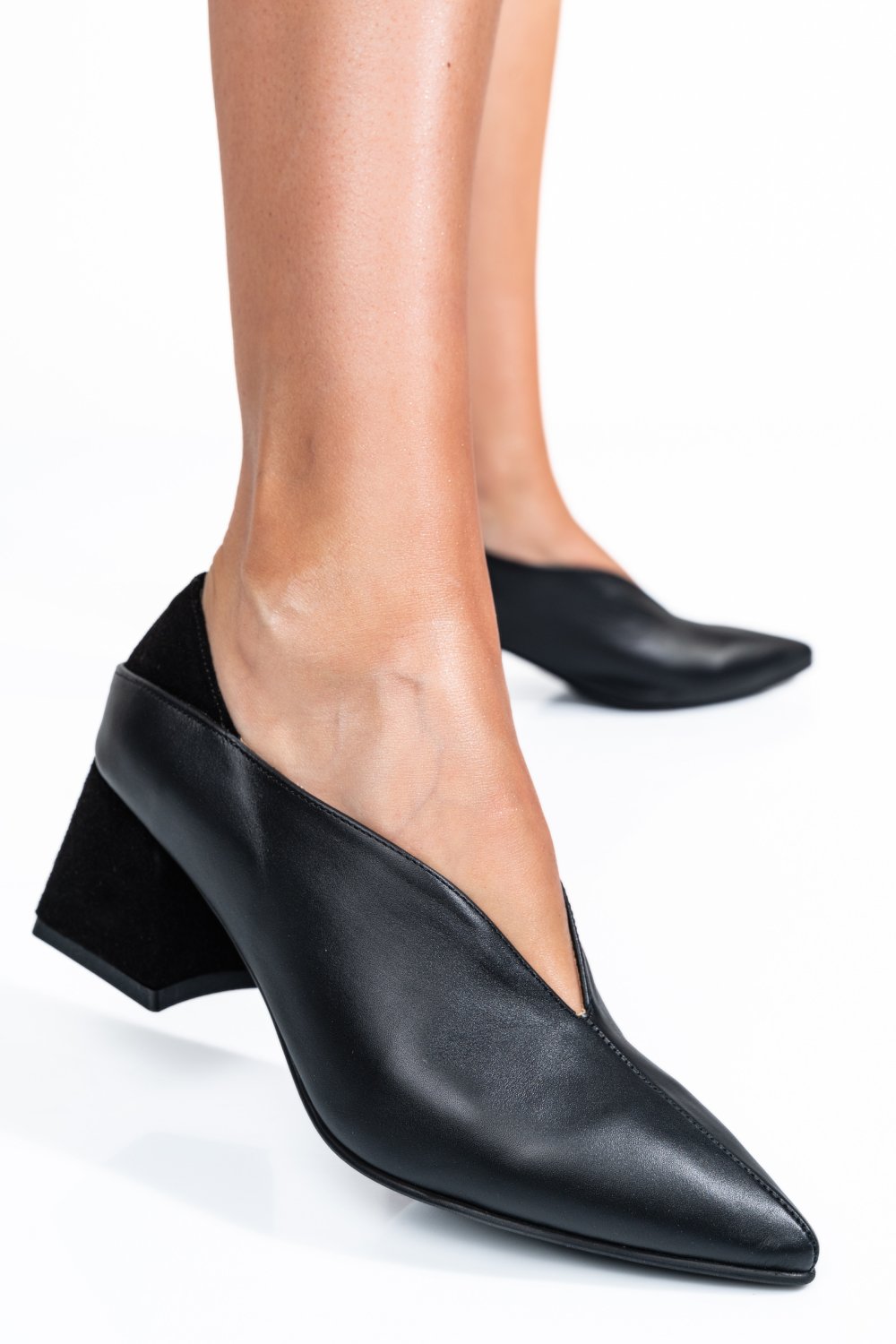 PANTOFI NEGRI PIELE NATURALA INTOARSA 1S77667
