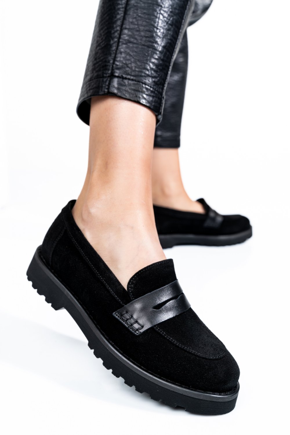 PANTOFI NEGRI PIELE NATURALA INTOARSA 2PC21648SP