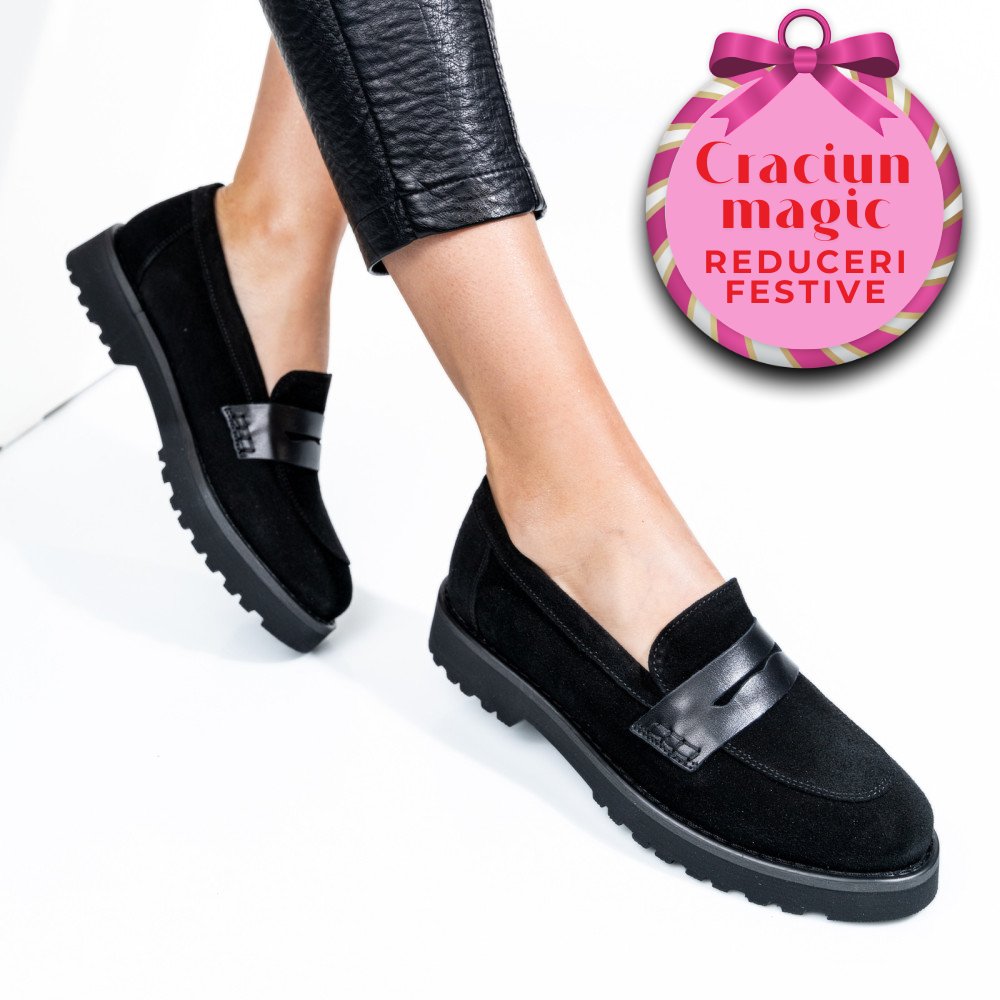 PANTOFI NEGRI PIELE NATURALA INTOARSA 2PC21648SP