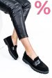 Pantofi negri piele naturala intoarsa 2pc21648sp