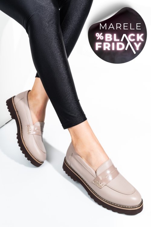 Mocasini taupe piele naturala 2pc21648np