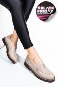 MOCASINI TAUPE PIELE NATURALA 2PC21648NP