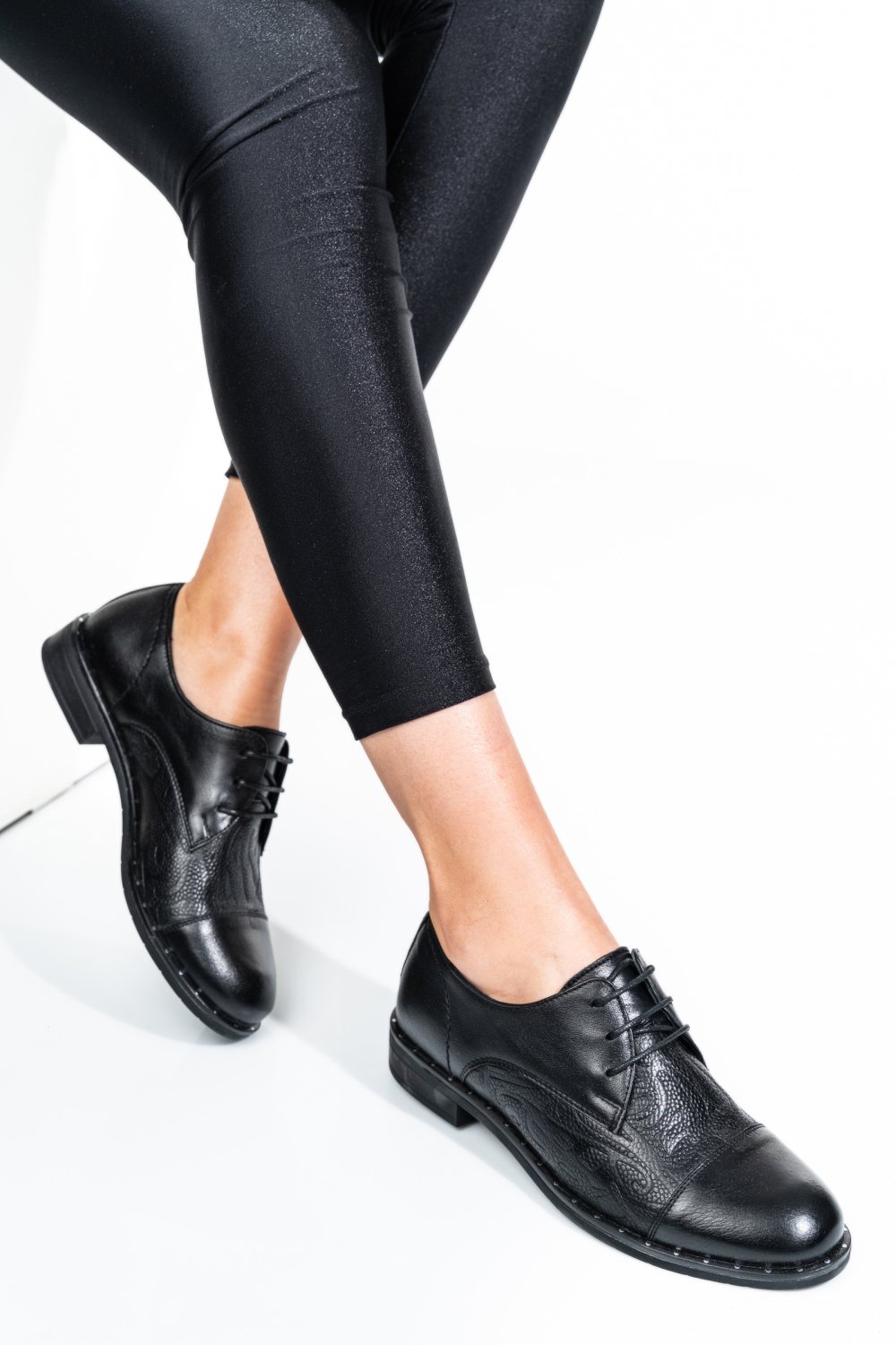PANTOFI NEGRU PIELE NATURALA 1S7702