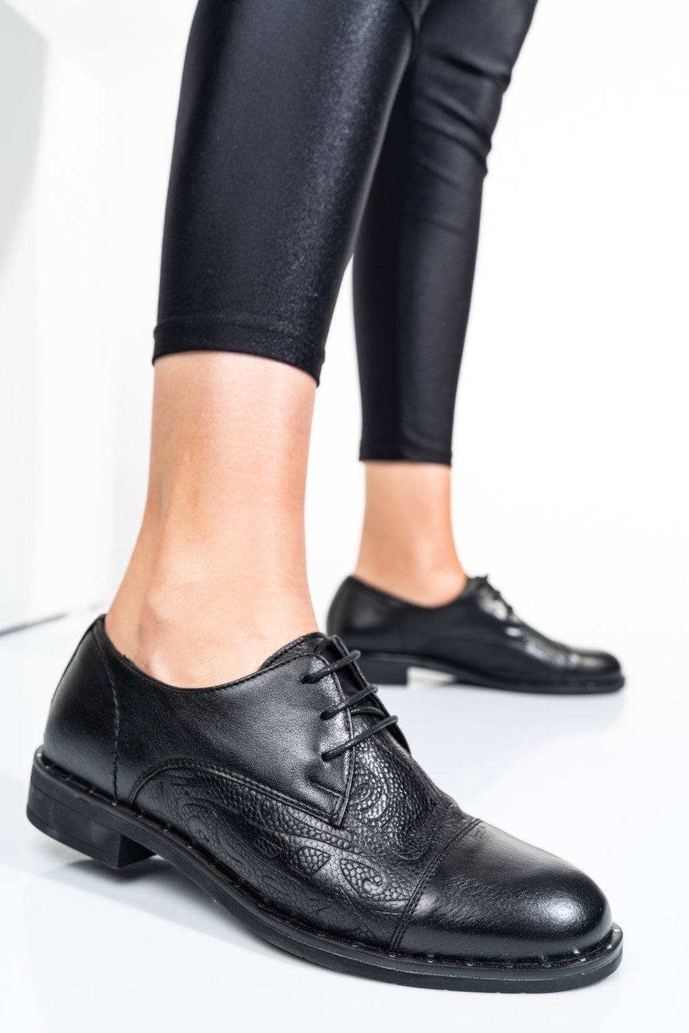 PANTOFI NEGRU PIELE NATURALA 1S7702