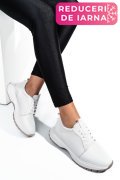 PANTOFI SPORT ALBI PIELE NATURALA 241613NP
