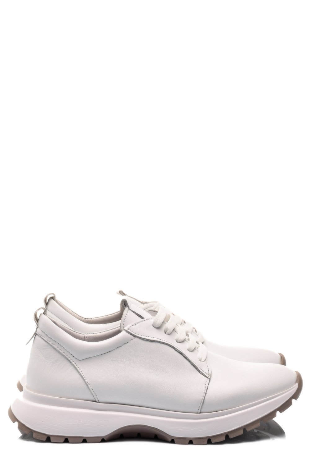 PANTOFI SPORT ALBI PIELE NATURALA 241613NP