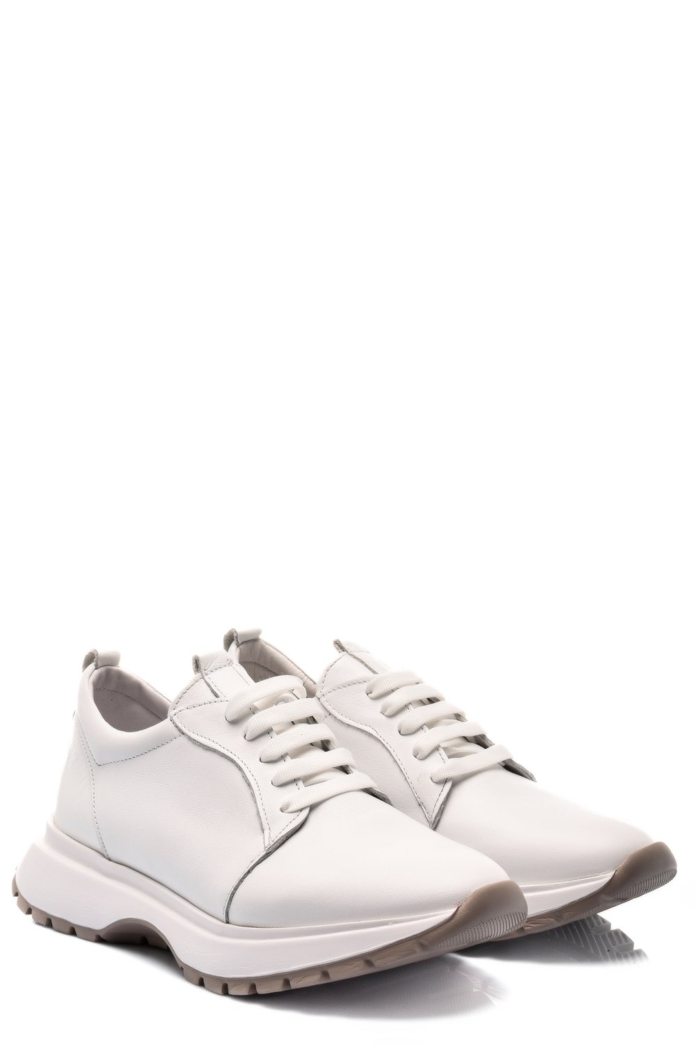 PANTOFI SPORT ALBI PIELE NATURALA 241613NP