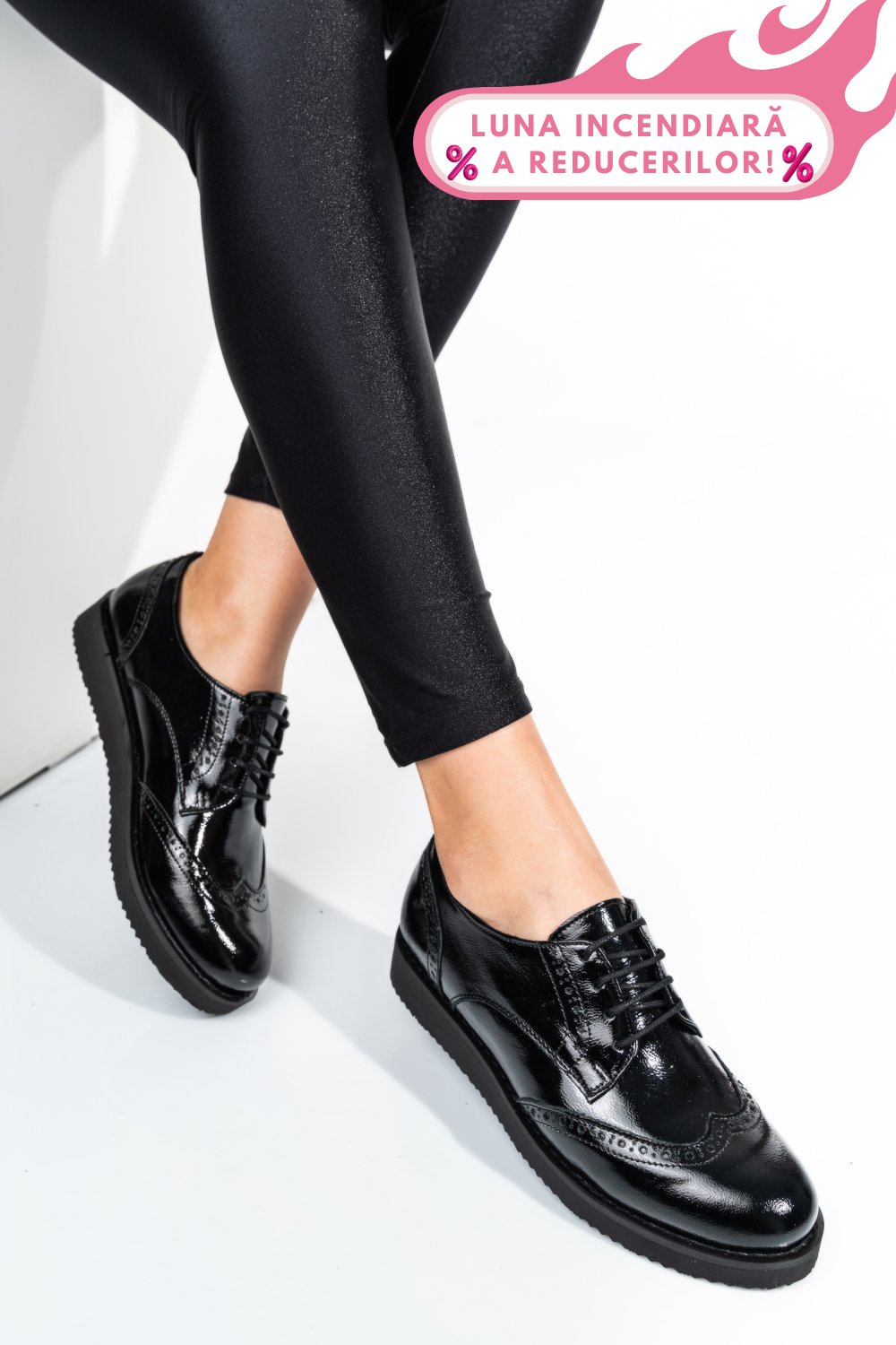 PANTOFI NEGRI PIELE NATURALA LACUITA 171611NPK