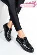 Pantofi negri piele naturala lacuita 171611npk