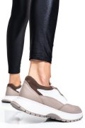 PANTOFI SPORT ALB TAUPE PIELE NATURALA 241614NP