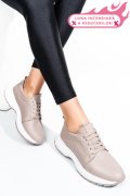 PANTOFI SPORT TAUPE PIELE NATURALA 241613NP