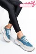 Pantofi sport albastru bej piele naturala 241614np