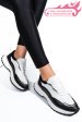 Pantofi sport negru alb piele naturala 241614np