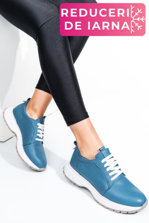 Pantofi sport bleumarin piele naturala 241613np