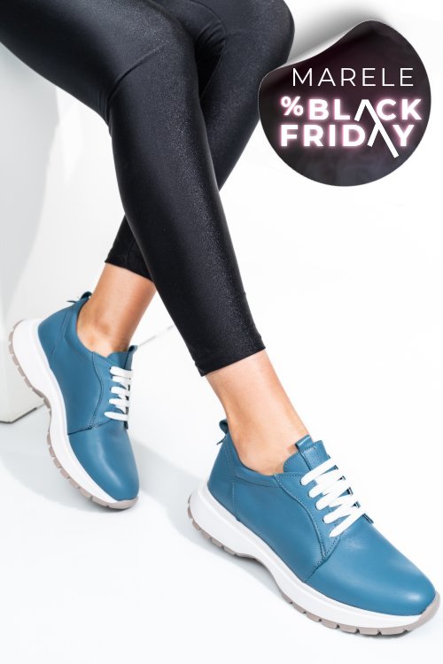 Pantofi sport bleumarin piele naturala 241613np