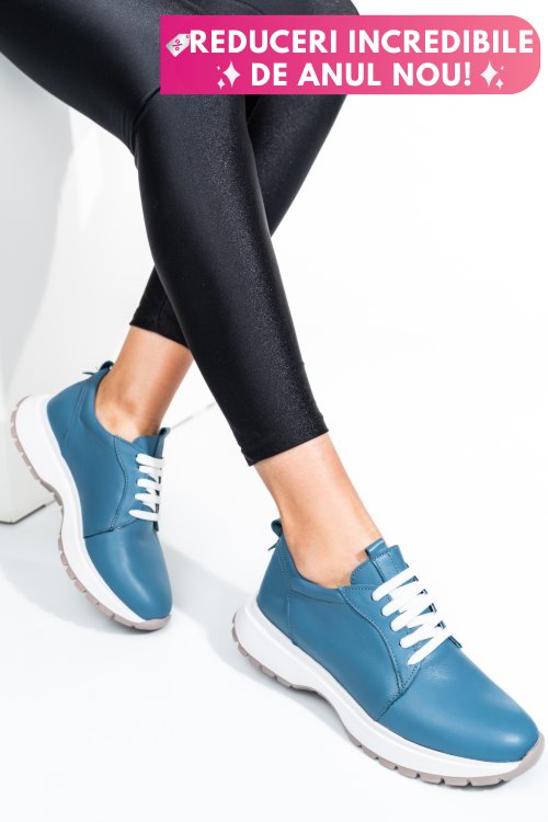 Pantofi sport bleumarin piele naturala 241613np