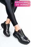 PANTOFI SPORT NEGRI PIELE NATURALA 241614NP