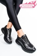 PANTOFI SPORT NEGRI PIELE NATURALA 241614NP