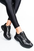 PANTOFI SPORT NEGRI PIELE NATURALA 241614NP