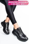 PANTOFI SPORT NEGRI PIELE NATURALA 241614NP