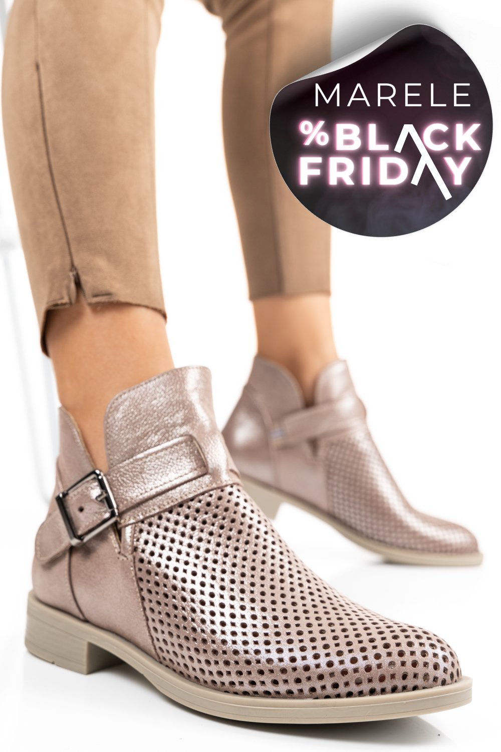 GHETE ROSE SIDEF PIELE NATURALA 2S7721817AST