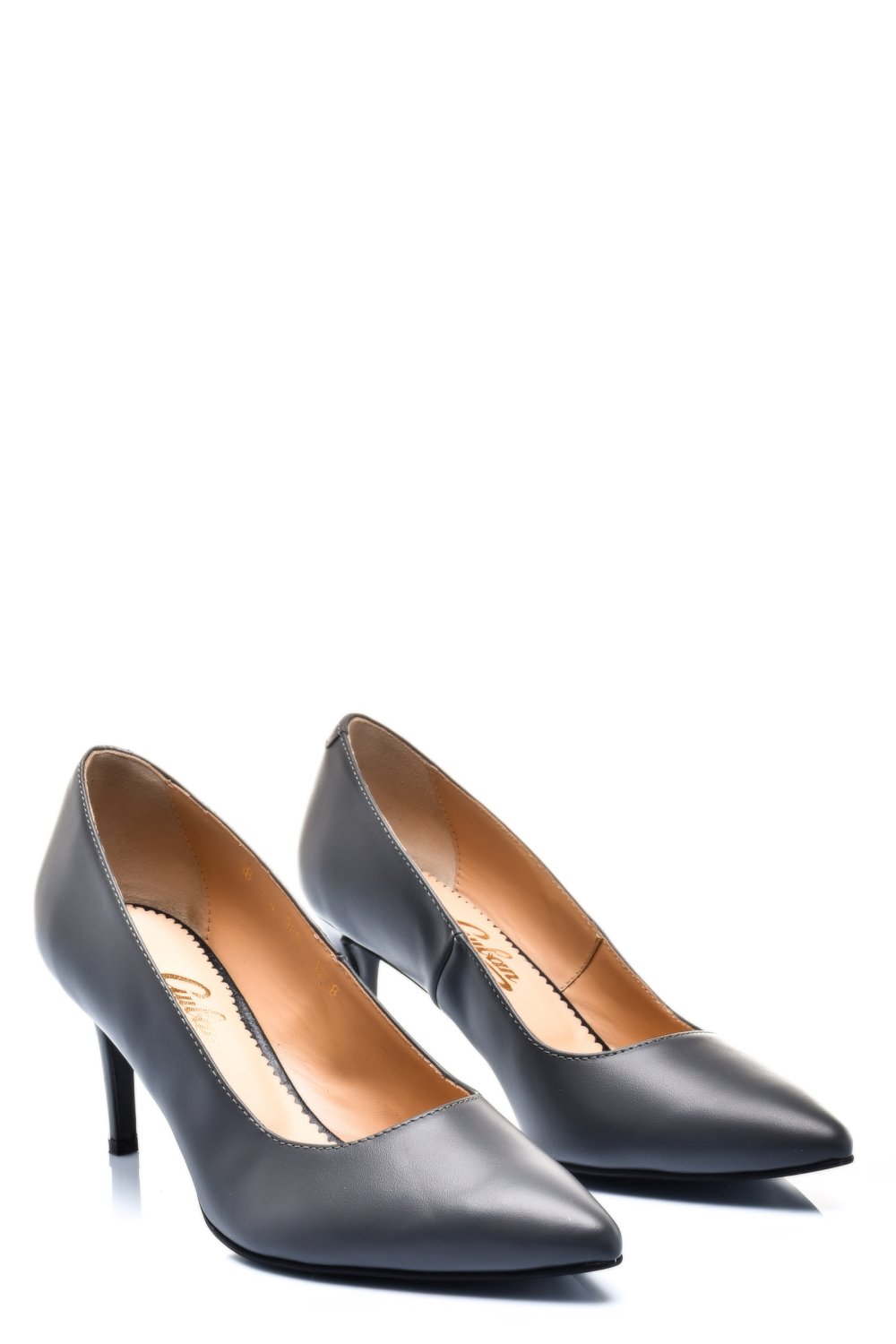 PANTOFI DAMA GUBAN PIELE NATURALA GRI INCHIS 1S77218