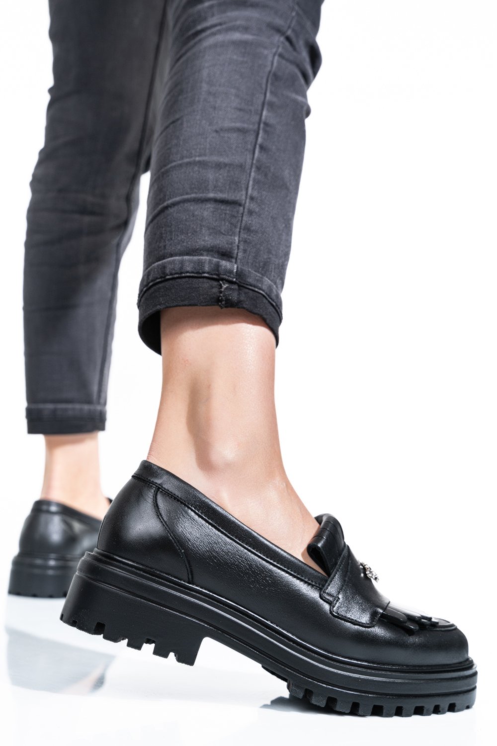 MOCASINI NEGRI PIELE NATURALA 3S7701