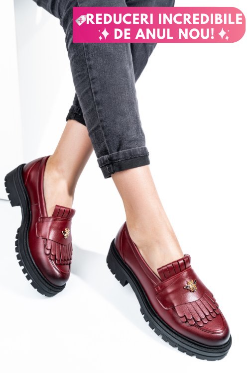 Mocasini visinii piele naturala 3s7701