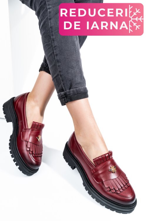 Mocasini visinii piele naturala 3s7701