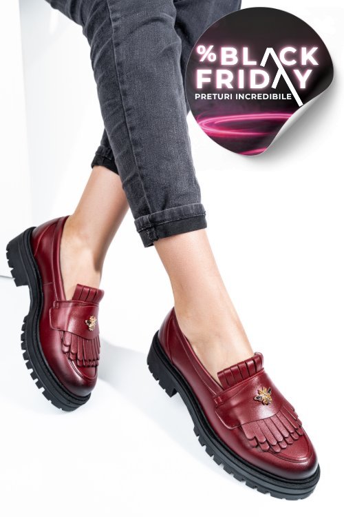 Mocasini visinii piele naturala 3s7701