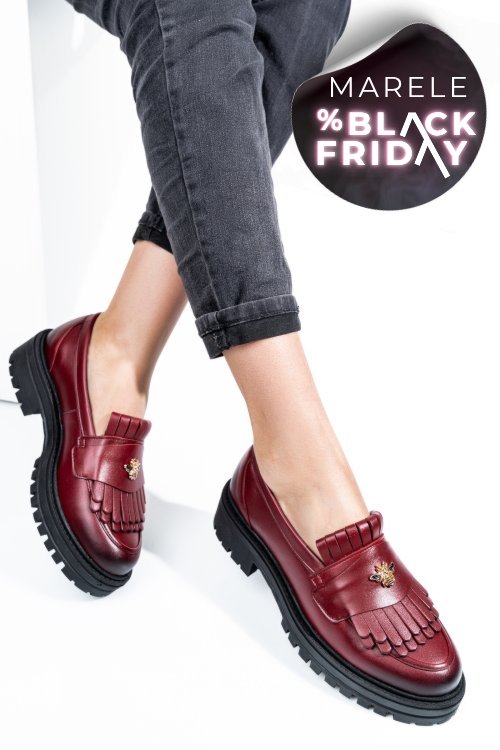 Mocasini visinii piele naturala 3s7701