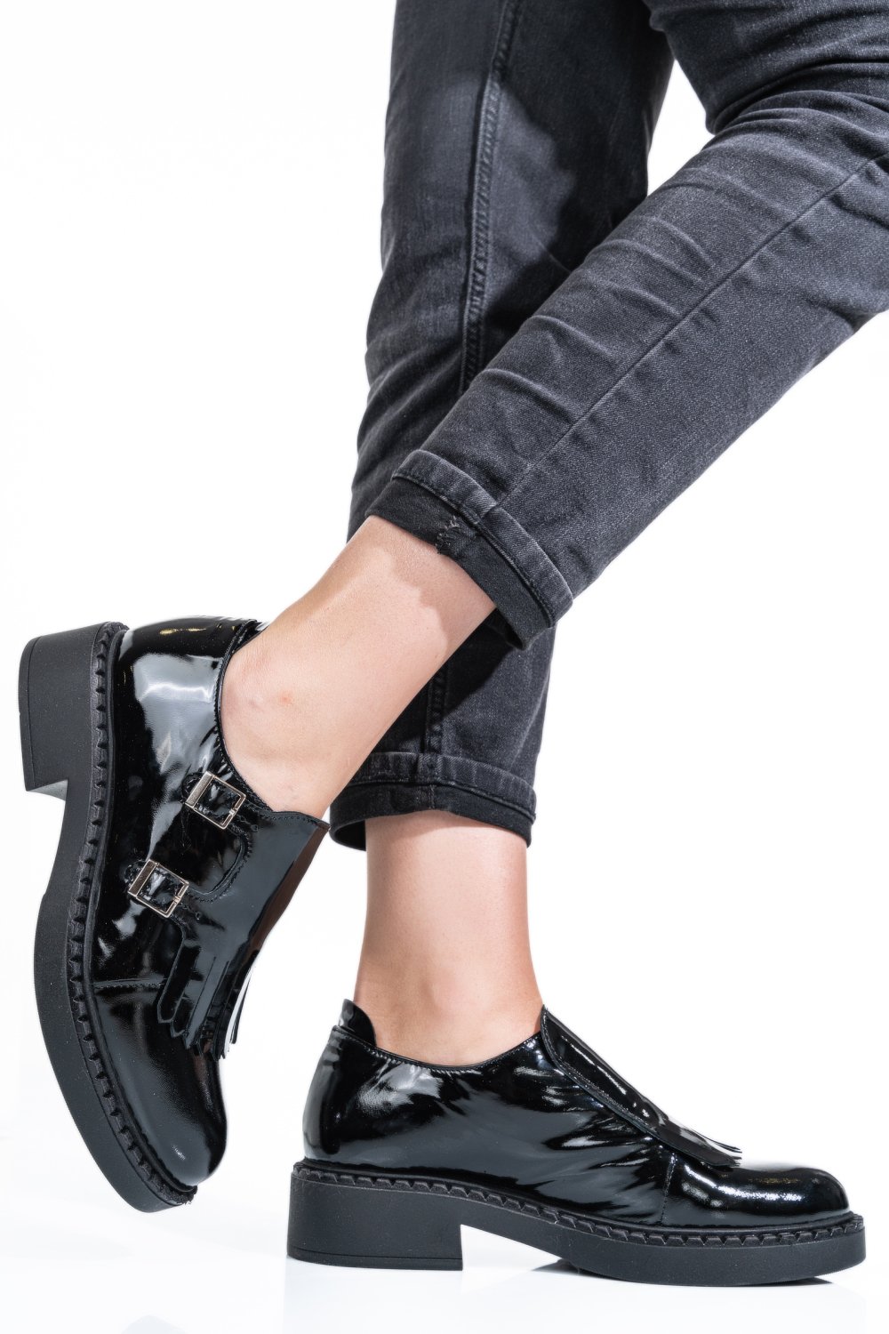 PANTOFI NEGRI PIELE NATURALA LACUITA 4S7740