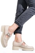 PANTOFI CREM PIELE NATURALA 4S7739