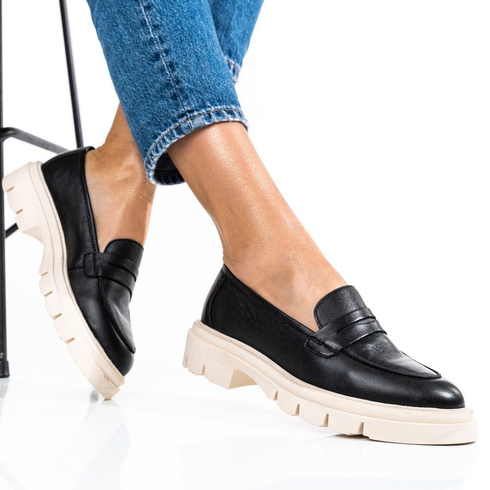 MOCASINI DAMA PIELE NATURALA NEGRI 1S770042