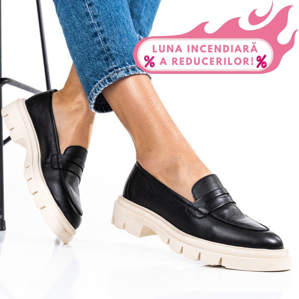 MOCASINI DAMA PIELE NATURALA NEGRI 1S770042