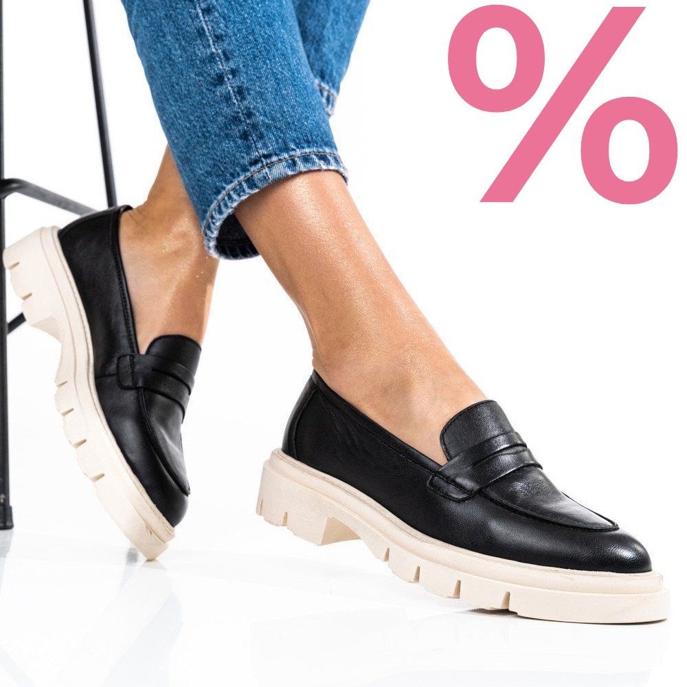 MOCASINI DAMA PIELE NATURALA NEGRI 1S770042