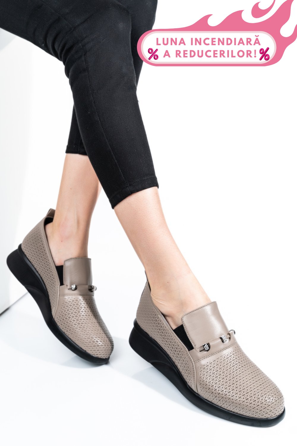 PANTOFI GRI PIELE NATURALA 4S7747